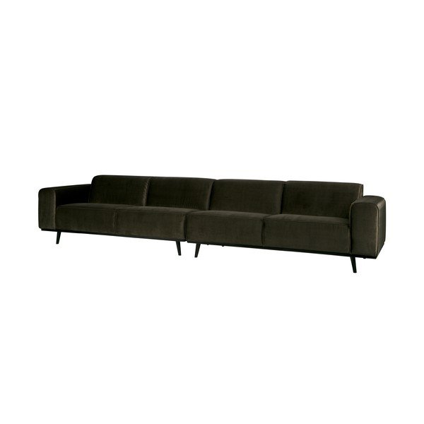Statement sötétzöld bársonykanapé, hosszúság 372 cm - BePureHome-image-2