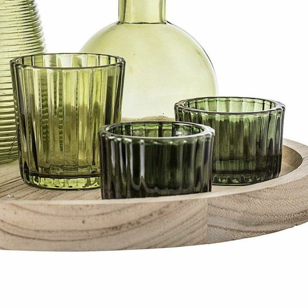 Votive 6 részes zöld üveg váza és alátét szett - Bloomingville-image-2