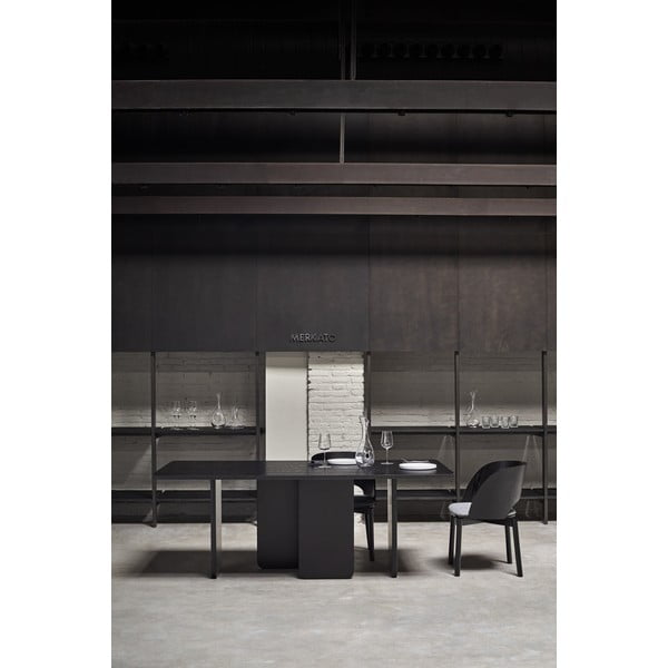 Arq fekete étkezőasztal, 200 x 100 cm - Teulat-image-1