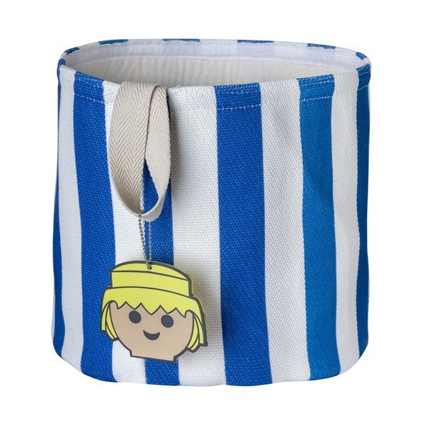 Kék textil játéktároló kosár ø 30x28 cm Stripes – Playmobil-image-2