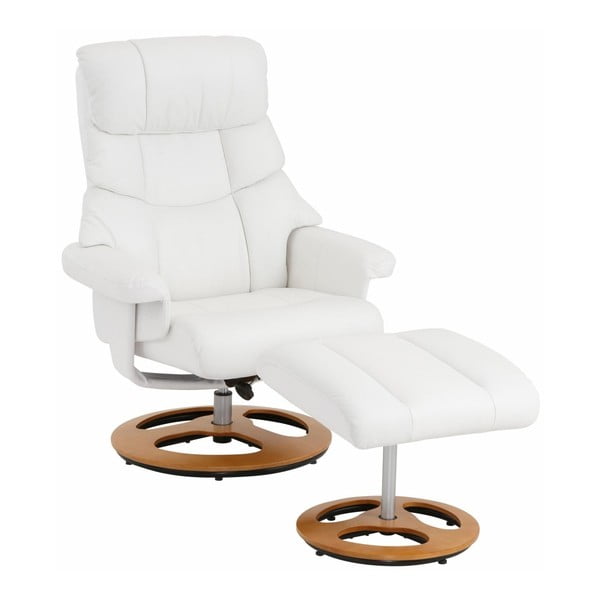 Tony fehér pihenő fotel lábtartóval - Støraa-image-4