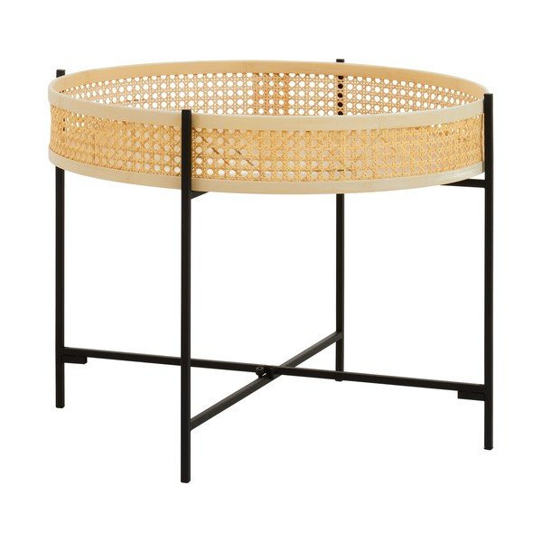 Natúr színű rattan kerek dohányzóasztal ø 60 cm Depok – Premier Housewares