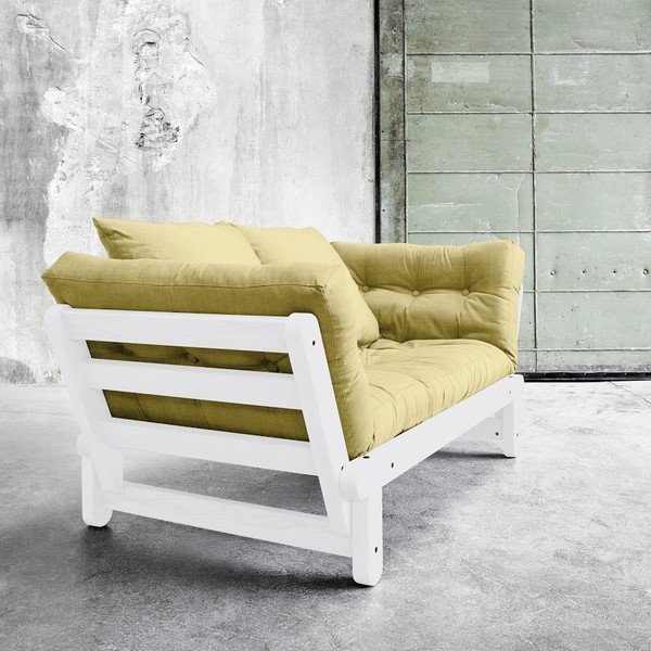 Beat White/Avocado Green kinyitható kanapé - Karup-image-1