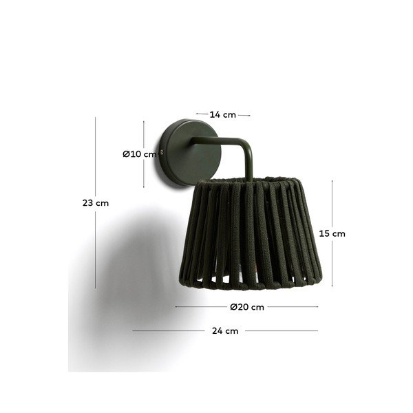 Napelemes LED fali kültéri lámpa (magasság 23 cm) Aldet – Kave Home-image-4