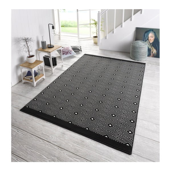 Quadrangle fekete szőnyeg, 200 x 290 cm - Hanse Home-image-2