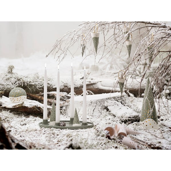 Cone zöld kerámia függő dekoráció, magasság 18 cm - Kähler Design-image-1