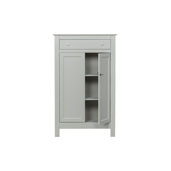 Világosszürke borovi fenyő magas zárható komód 93x150 cm Eva – WOOOD-image-2