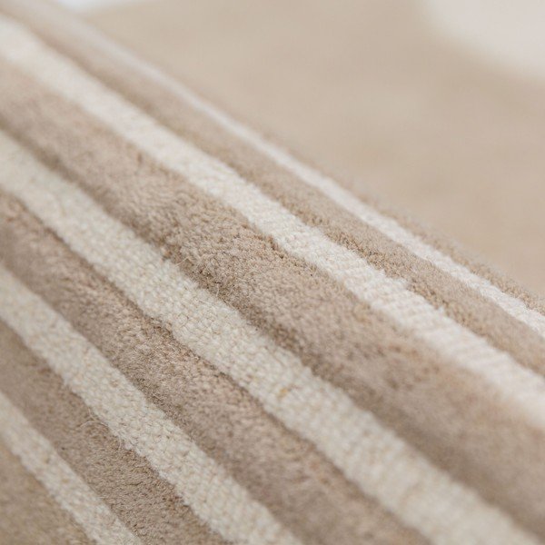 Natúr színű kézi szövésű gyapjú szőnyeg 200x290 cm Lozenge – Flair Rugs-image-3