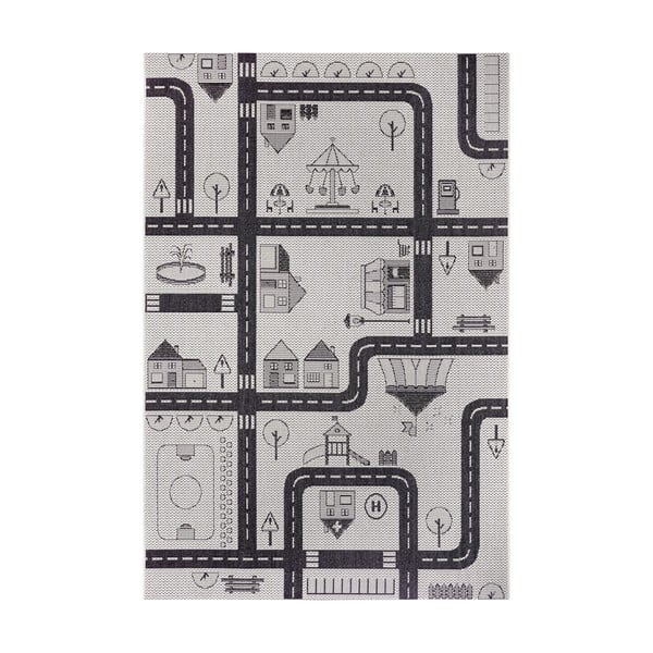 City krémszínű szőnyeg gyerekeknek, 80x150 cm - Ragami