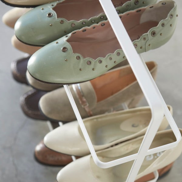 Fehér fém cipőtartó állvány Tower – YAMAZAKI-image-4