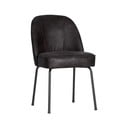 Fekete bőr étkezőszék szett 2 db-os Vogue – WOOOD