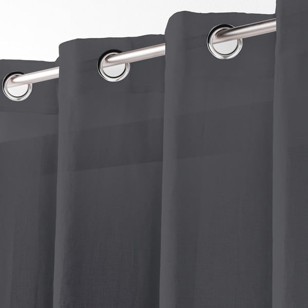 Antracitszürke fényáteresztő függöny 140x280 cm Telma – douceur d'intérieur-image-1