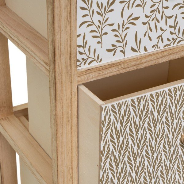 Natúr színű paulownia magas komód 34x78 cm – Casa Selección-image-1