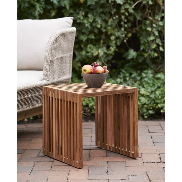 Teakfa tárolóasztal 40x40 cm Pego – House Nordic-image-1