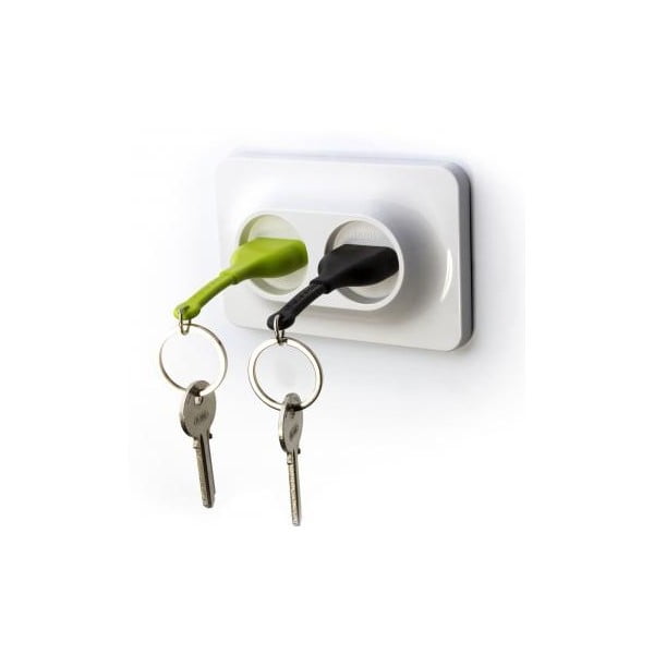 Double Unplug fogas zöld és fekete kulcstartóval - Qualy&CO