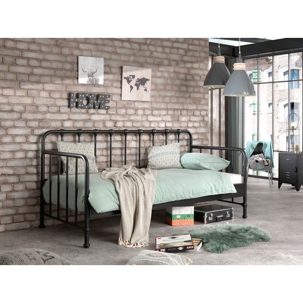 Szürke fém gyerekágy 90x200 cm BRONXX – Vipack-image-1