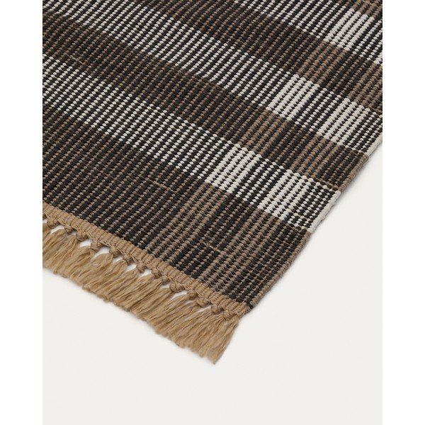 Fekete kétoldalas-kézi szövésű szőnyeg 60x90 cm Barani – Kave Home-image-3