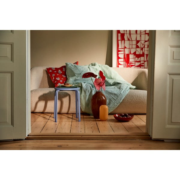 Fehér-zöld kétszemélyes-hosszabbított bio pamut ágyneműhuzat 200x220 cm Monochrome Lines – JUNA-image-4