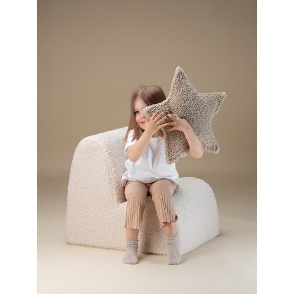Krémszínű buklé gyerek fotel Cloud – Wigiwama-image-2