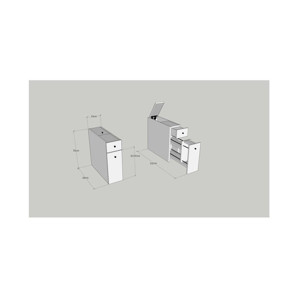 Garetto Calencia White fehér fürdőszobai szekrény-image-1