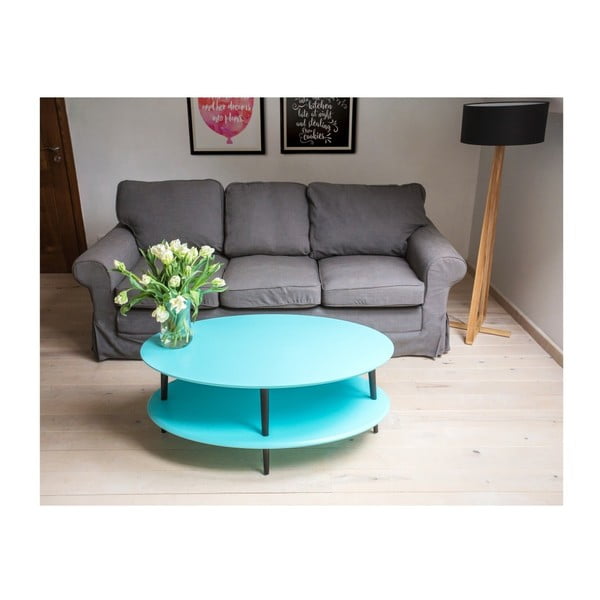 OVO fehér dohányzóasztal alsó polccal - Ragaba-image-4