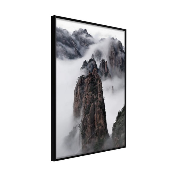 Clouds Pierced by Mountain Peaks poszter keretben, 20 x 30 cm - Artgeist