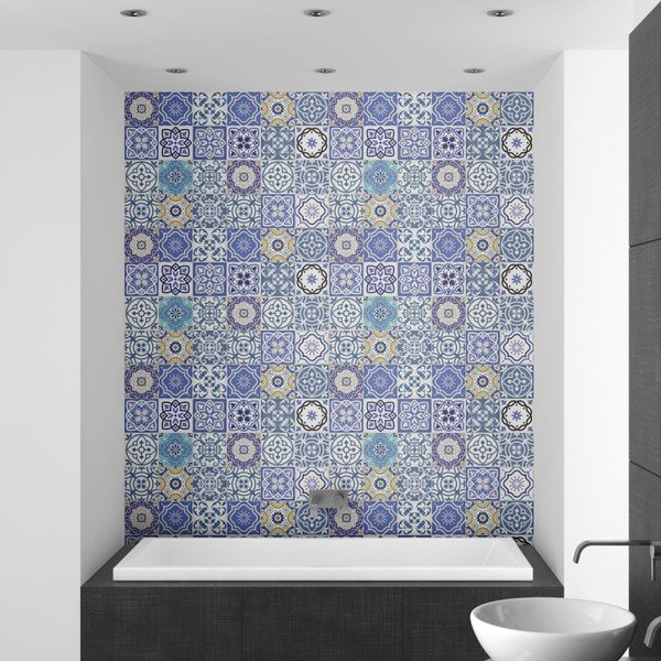 Wall Stickers Tiles Flamenco 24 db-os falmatrica szett, 10 x 10 cm - Ambiance-image-1