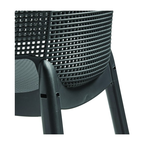 Sötétszürke műanyag kerti szék Elisa – Keter-image-1