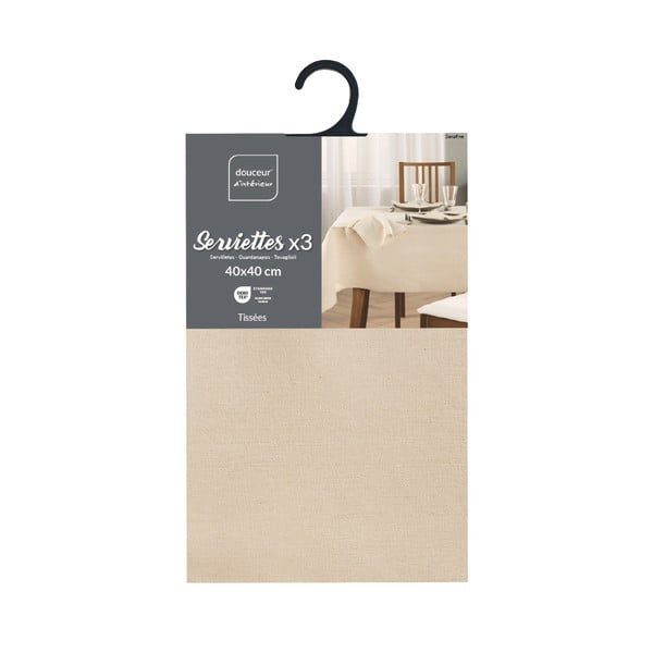 Szalvéta szett 3 db-os 40x40 cm Serafine – douceur d'intérieur-image-4