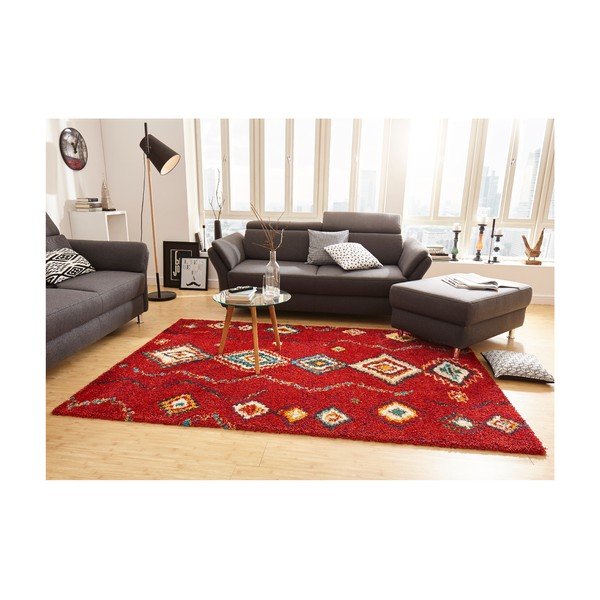 Geometric piros szőnyeg, 200 x 290 cm - Mint Rugs-image-3