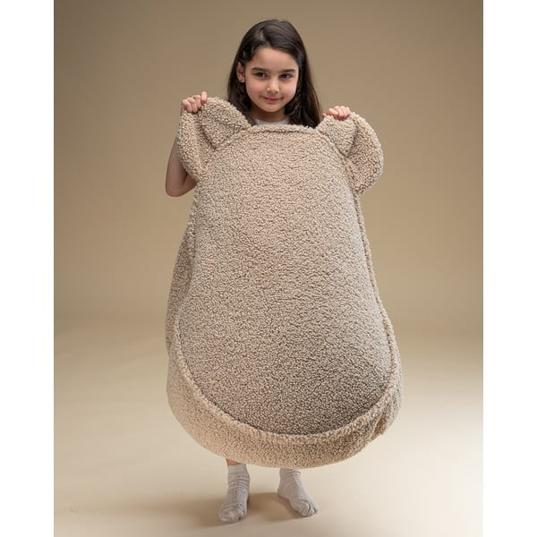 Világosbarna buklé gyerek babzsákfotel Bear – Wigiwama-image-4