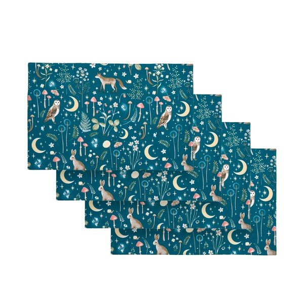 Textil tányéralátét szett 4 db-os 30x46 cm Enchanted Twilight Animals – Catherine Lansfield