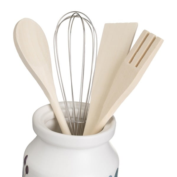 Fa konyhai eszköz készlet állvánnyal, 4 db-os Berries – Casa Selección-image-3