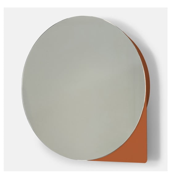 Terrakotta színű fém fali-tükrös fürdőszoba szekrény 55x55 cm Sonnet – Spinder Design-image-3