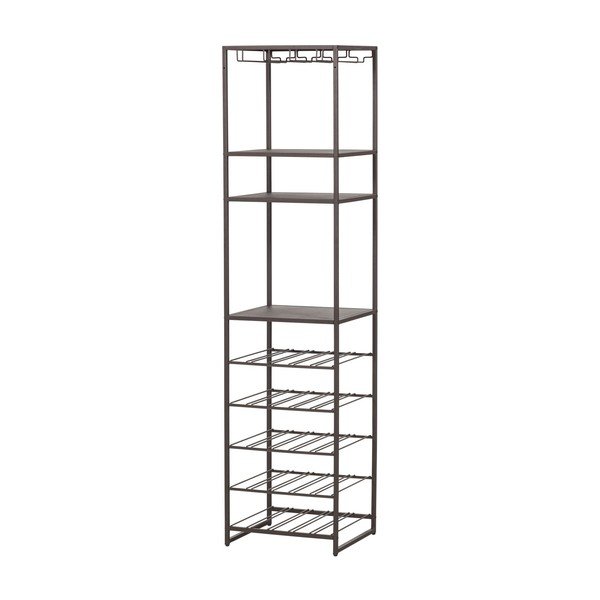 Sötétbarna bortartó szekrény palackok száma 25, 45x185x40 cm Reese – WOOOD