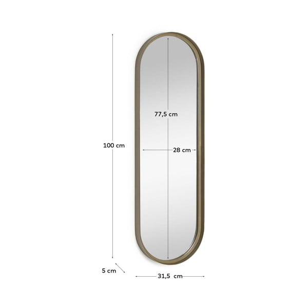 Fali tükör 31,5x100 cm Tiare – Kave Home-image-3