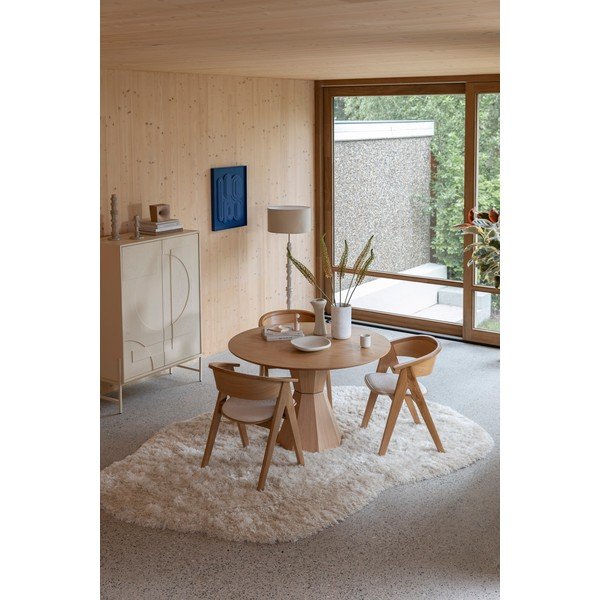 Krémszínű szekrény tölgyfa dekorral 100x140x45 cm Faces – Zuiver-image-4