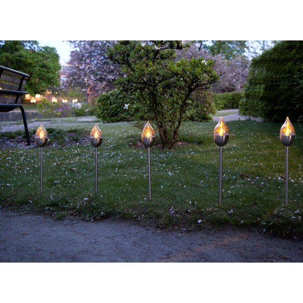 Napelemes LED talajba szúrható kültéri lámpa szett 3 db-os (magasság 40 cm) Olympus – Star Trading-image-4