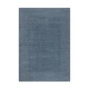 Sötétkék kézi szövésű gyapjú szőnyeg 120x170 cm Textured Wool Border – Flair Rugs