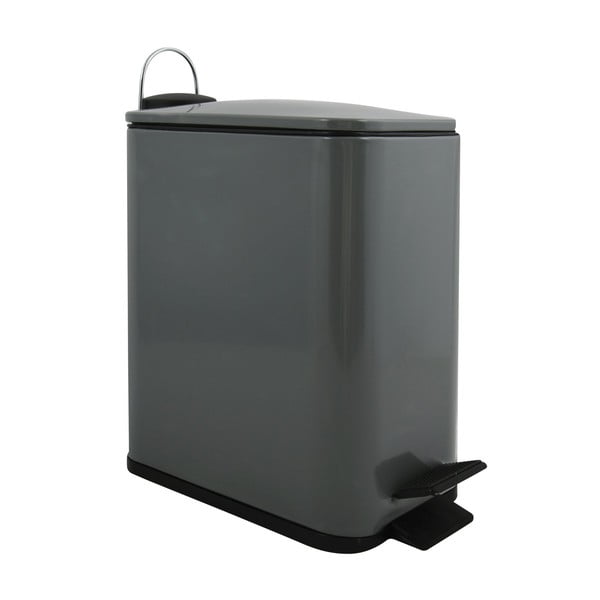 Sötétszürke acél pedálos szemetes 5 l   Erik – Spirella