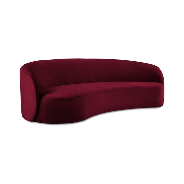 Debbie bordó bársony aszimmetrikus kanapé, bal oldali - Mazzini Sofas-image-2