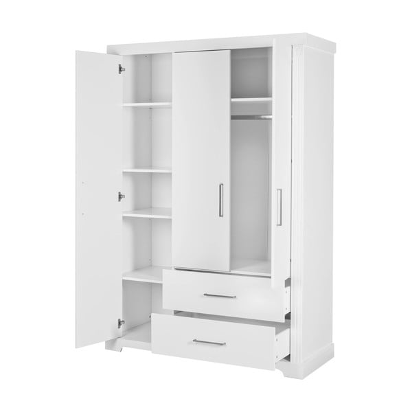 Fehér gyerek ruhásszekrény 139x199 cm Maxi – Roba-image-2