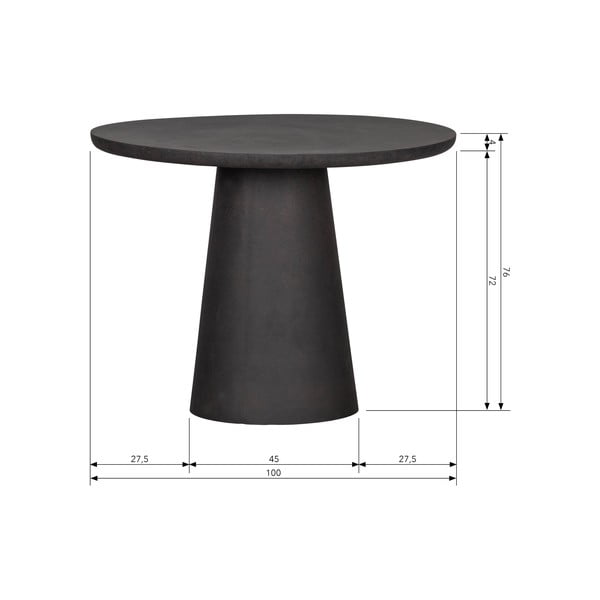 Damon barna-szürke kerti tárolóasztal, ø 100 cm - WOOOD-image-2