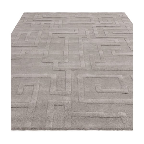 Világosszürke gyapjú szőnyeg 160x230 cm Maze – Asiatic Carpets-image-3