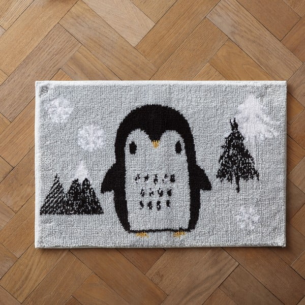 Világosszürke fürdőszobai kilépő 40x60 cm Cosy Penguin – Catherine Lansfield