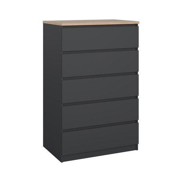 Sötétszürke komód 77x121x50 cm Naia – Tvilum-image-2