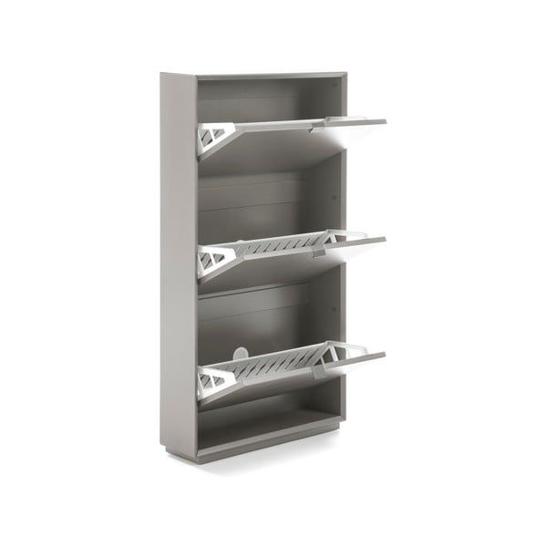 Luka szürke cipőtartó szekrény 3 fiókkal - Marckeric-image-3