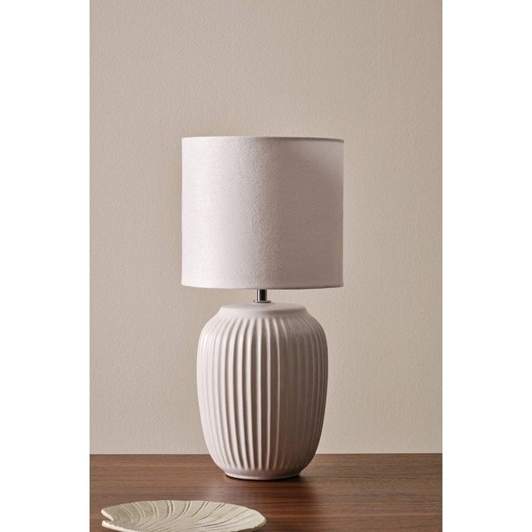 Fehér kerámia asztali lámpa (magasság 41 cm) Karlsson – Jotex-image-4
