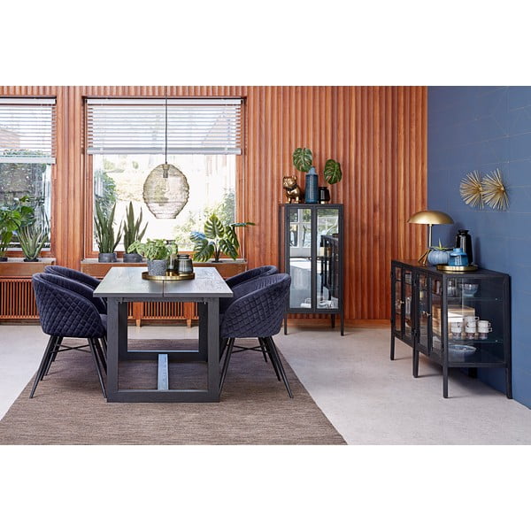 Nino fekete komód, magassága 131 cm - Canett-image-1