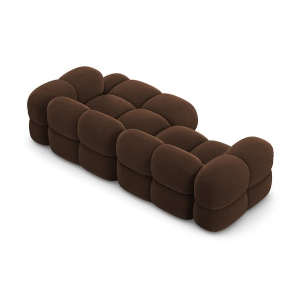 Sötétbarna bársony sarokkanapé (jobb oldali-heverő résszel) Loretto – Cosmopolitan Design-image-4